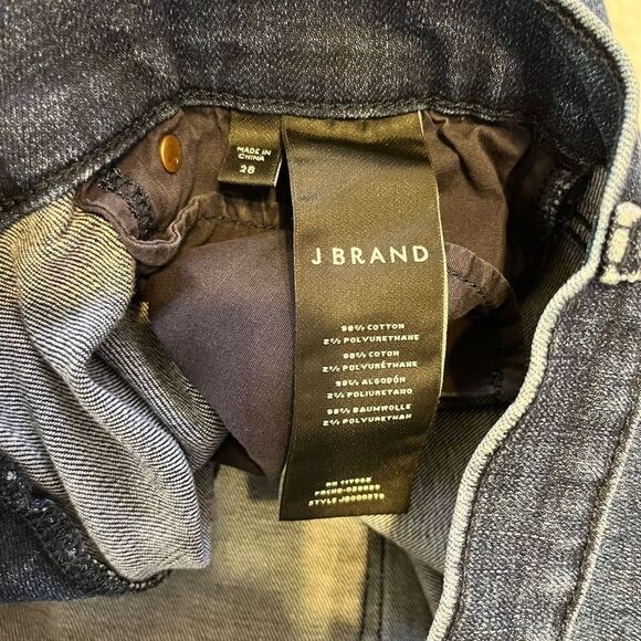 J Brand Womens Blue Medium Wash Denim Side Slit Skinny Crop Jeans Size 28 - Picture 7 of 10